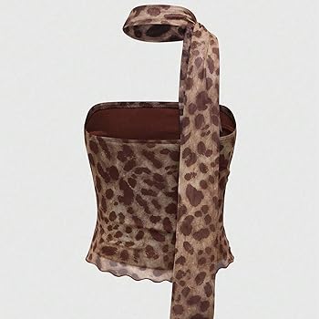 Amazon.com: Fuimsul Women Y2k Strapless Mesh Leopard Print Amazon.com: Fuimsul Women Y2k Strapless Mesh Leopard Print